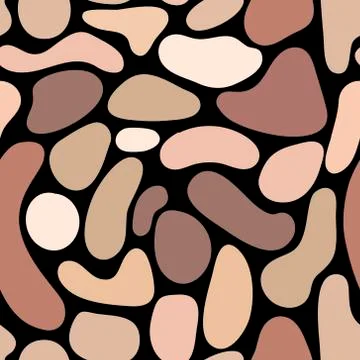 Modern abstract pattern in beige and brown colors with shapes 스톡 일러스트