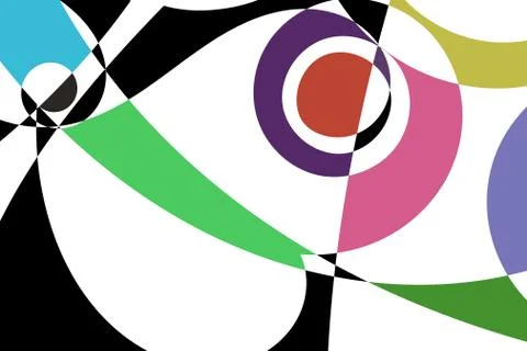 Modern abstract pattern. Colored mosaic background of geometric shapes Stock Illustration