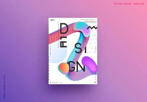 Modern abstract pattern, colorful fluid paint design. Stock Illustration