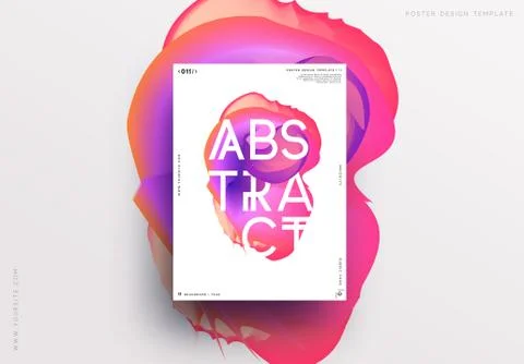 Modern abstract pattern, colorful fluid paint design. Illustrazione stock