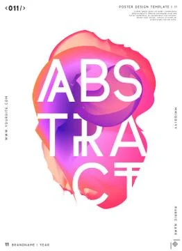 Modern abstract pattern, colorful fluid paint design. 스톡 일러스트