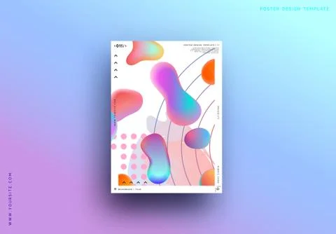 Modern abstract pattern, colorful fluid paint design. 스톡 일러스트