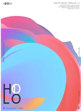 Modern abstract pattern, colorful fluid paint design. Stock Illustration