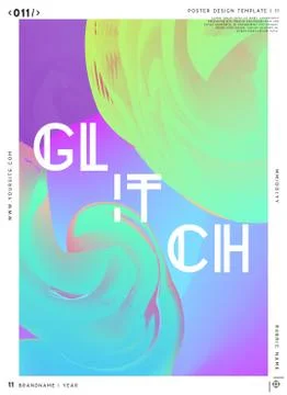 Modern abstract pattern, colorful fluid paint design. Illustrazione stock