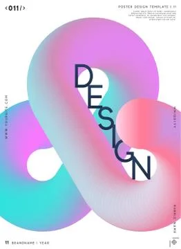 Modern abstract pattern, colorful fluid paint design. Illustrazione stock