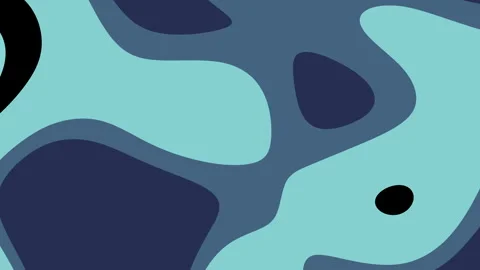 Modern abstract pattern featuring organic shapes in blue and teal tones Видео 291058901