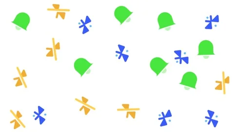 Modern Abstract Pattern with Hand Drawn Colorful Icons on White Background Stock Footage 344909262