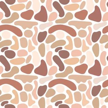 Modern abstract pattern with spots, natural shapes, ovals, in trendy colors Stock Illustration