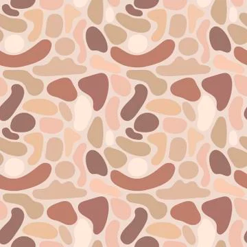 Modern abstract pattern with spots, natural shapes, ovals, in trendy colors イラスト素材