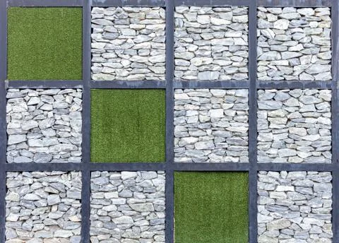 Modern abstract pattern of stone wall decorative surfaces Stock Photos
