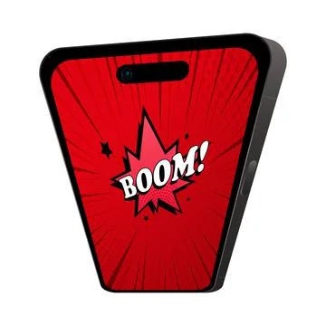Modern abstract phone smartphone comic zoom BOOM - Vector 스톡 일러스트