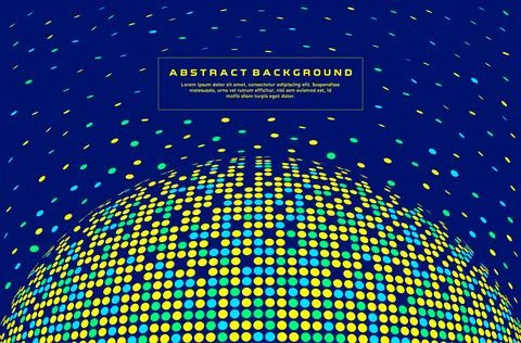 Modern abstract pixel circle background design. Colorful digital halftone vector Stock Illustration