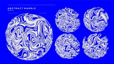 Modern abstract planet design template. Fluid ink circle painting graphic art. Stock Illustration