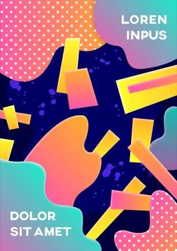Modern abstract poster cover. Stock Illustration
