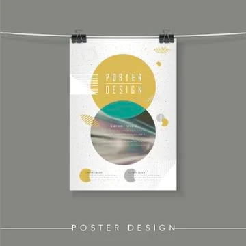 Modern abstract poster template design Stock Illustration