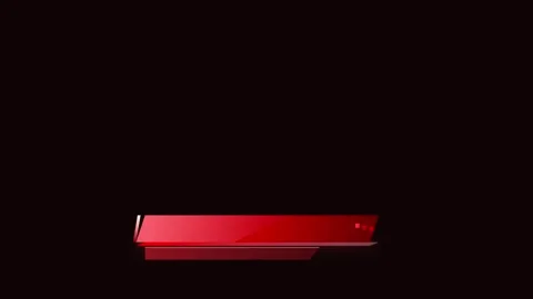 Modern abstract red Lower third with geometric shapes and s.. Stock Footage 346063951