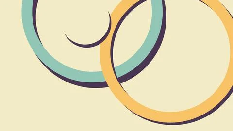 Modern Abstract Rings Design with Overlapping Stock Illustration
