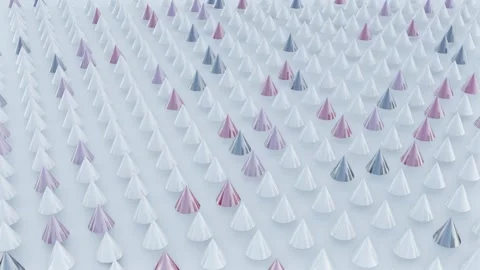 Modern abstract scene featuring geometric objects, realistic 3D render Stock Footage 339634312