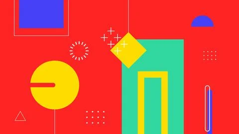 Modern Abstract Shape Collage Background Stock Illustration