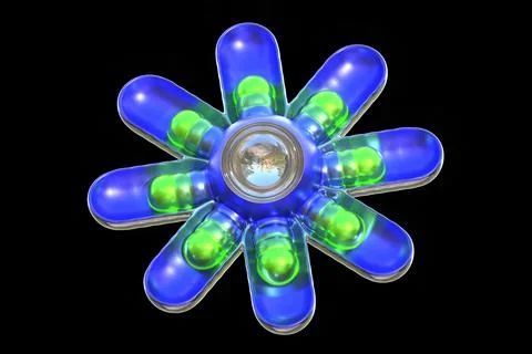 Modern abstract shape flower for poster art Stock Illustration