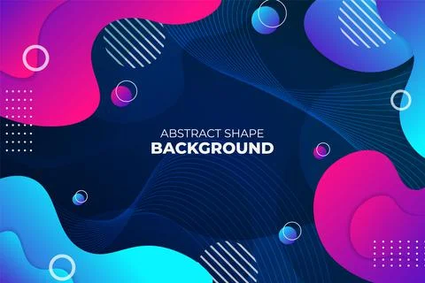 Modern Abstract Shape Fluid Background Gradient Liquid Purple and Blue with W Stock Illustration