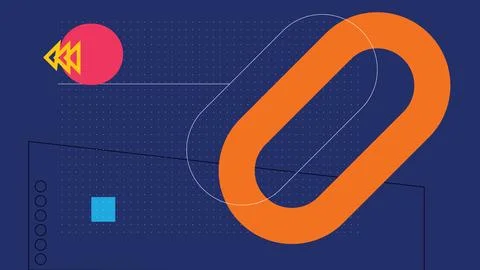 Modern Abstract Shapes Background Stock Illustration