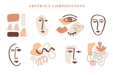 Modern abstract shapes templates set Illustrazione stock