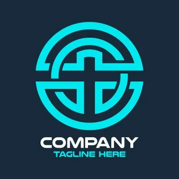 Modern abstract simple cross and church logo. Vector illustration. Stock Illustration