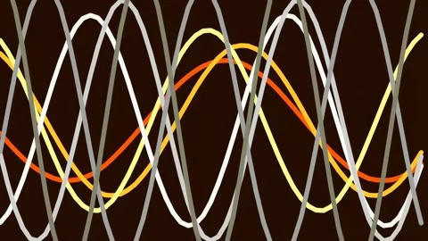 Modern abstract sine wave data flow visualization graphic background animatio Stock Footage 342206871