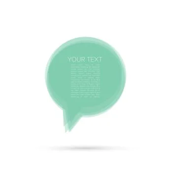 Modern Abstract Speech Bubble with Place for Your Text Stock Illustration