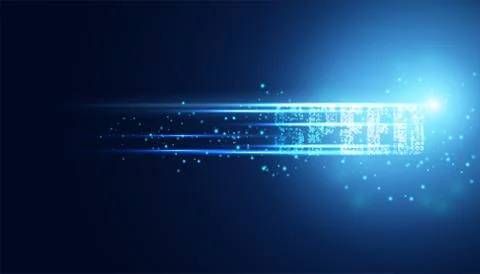 Modern abstract speed network science connection technology line dot and grap Illustrazione stock