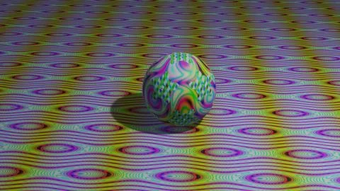 Modern Abstract Sphere Illustration Featuring Vibrant Swirling Texture Green Illustration