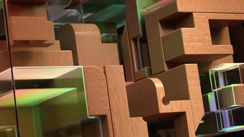 Modern abstract static shapes 4k animation Stock Footage 275907714