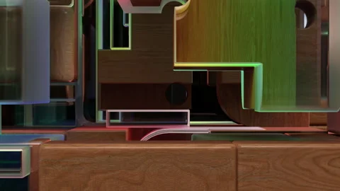 Modern abstract static shapes 4k animation Stock Footage 275912734