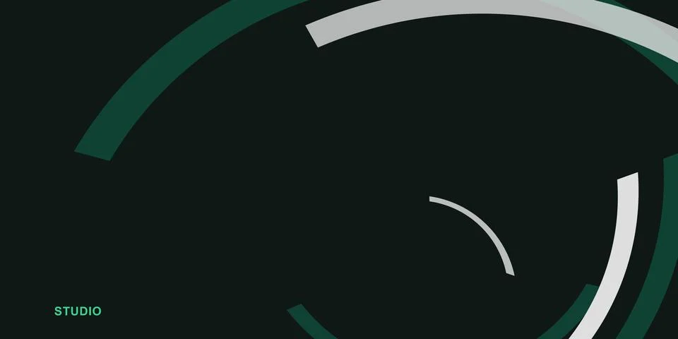 Modern abstract studio logo with circular design Stock Illustration