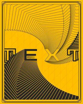Modern Abstract Symmetrical Typography Text Poster Graphic Design Art Stock Illustration