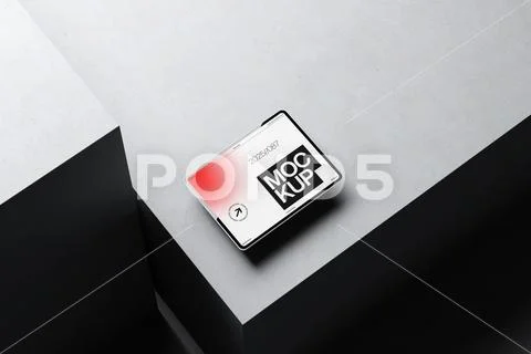 Modern Abstract Tablet Mockup Scene PSD Template