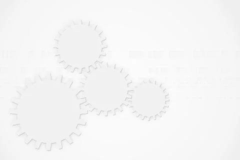 Modern abstract technology background gear wheel elements Stockillustratie