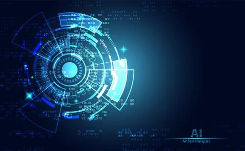Modern Abstract technology concept communication circle digital circuits on b Illustration