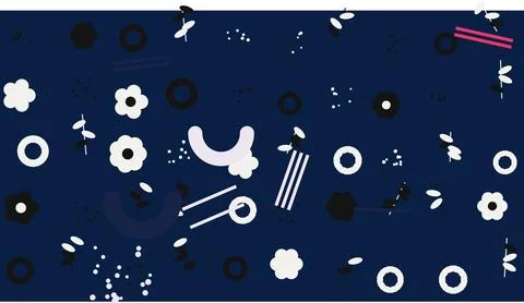 Modern abstract technology icons on dark background Stock Illustration
