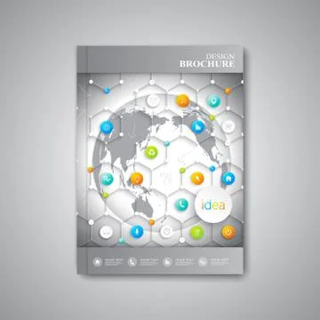Modern abstract template layout  brochure, magazine, flyer, booklet, cover or 스톡 일러스트
