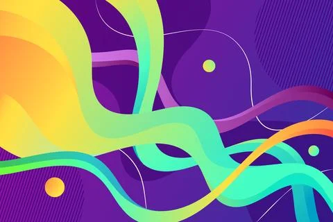 Modern abstract tentacles illustration background. Stock Illustration