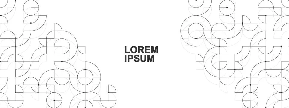Modern abstract texture background with circles lines and dots shapes. Circles Stock Illustration