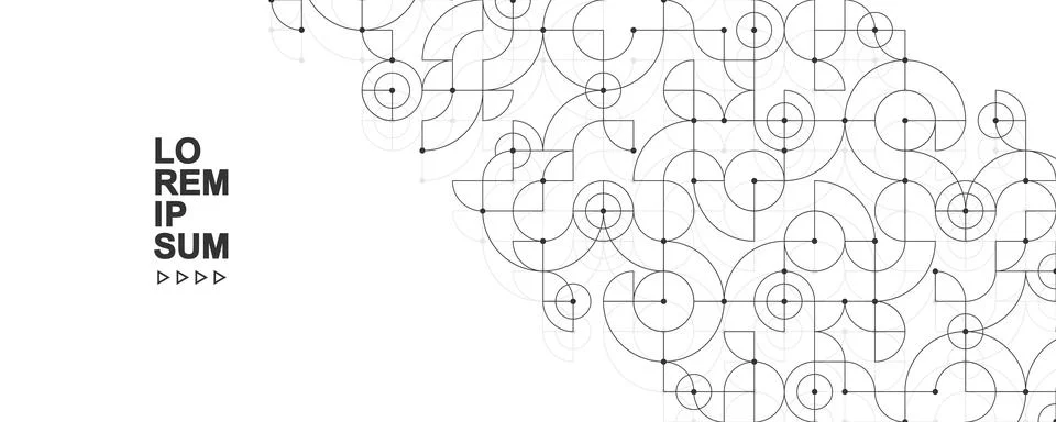 Modern abstract texture background with circles lines and dots shapes. Circles Stock Illustration