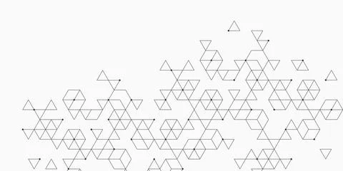 Modern abstract texture background with triangles, dots and hexagonal shapes Stock Illustration