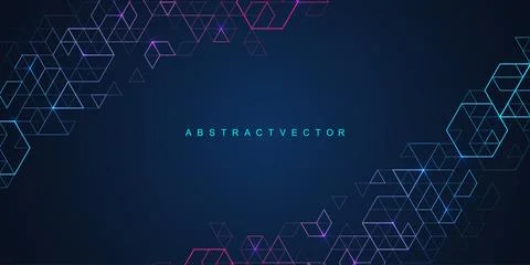 Modern abstract texture background with triangles, dots and hexagonal shapes Illustrazione stock