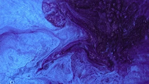 Modern abstract texture waves in a fluid art drawing video. The liquid paint Stock Footage 269788264
