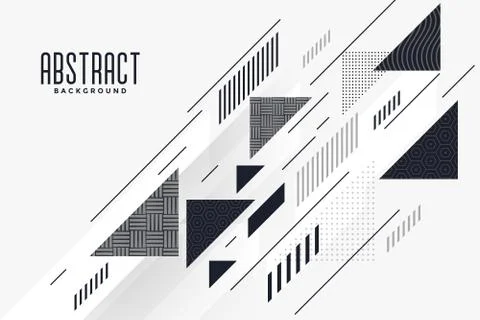 Modern abstract triangle and lines composition background Stock Illustration