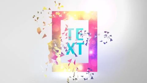 Modern Abstract Triangle Frame for text Art graphics - Vector Illustration. Stock Illustration