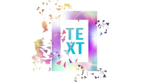 Modern Abstract Triangle Frame for text Art graphics - Vector Illustration. Stock Illustration